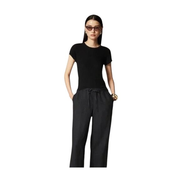 J. Crew Pants - J.Crew Women’s Soleil Pant in Linen Sz Large Black NWOT #0488